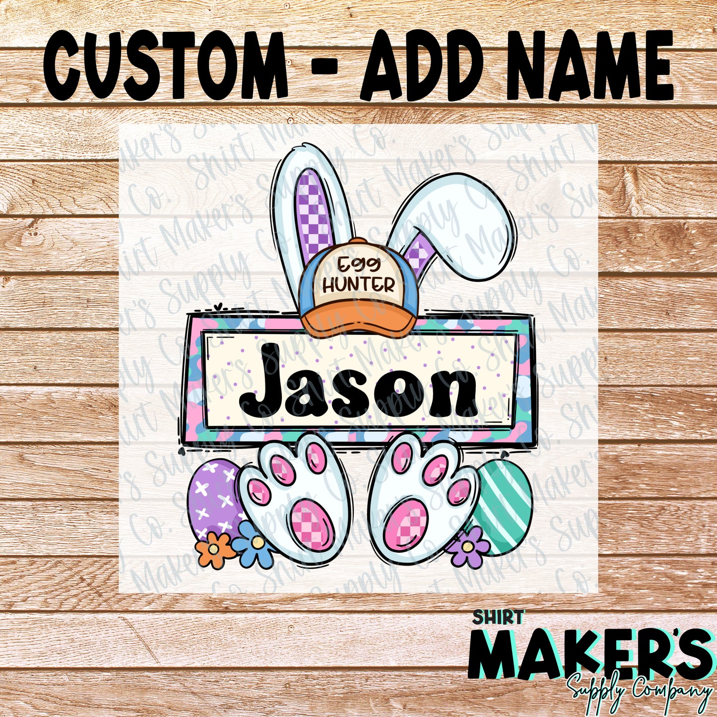 Personalized Easter Kids Boy Rabbit 2 DTF Transfer