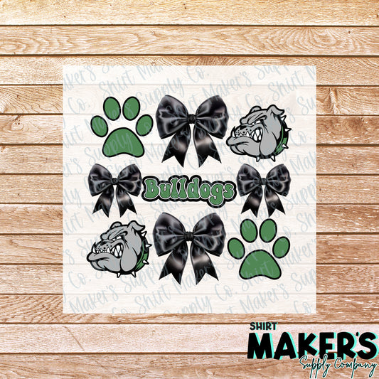 Marion Bulldogs Bows DTF or Sublimation Transfer