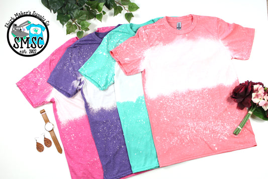 Mixed Colors Gildan Softstyle Mega Bundle of 14 Bleached Blank Shirts - Ready to Ship