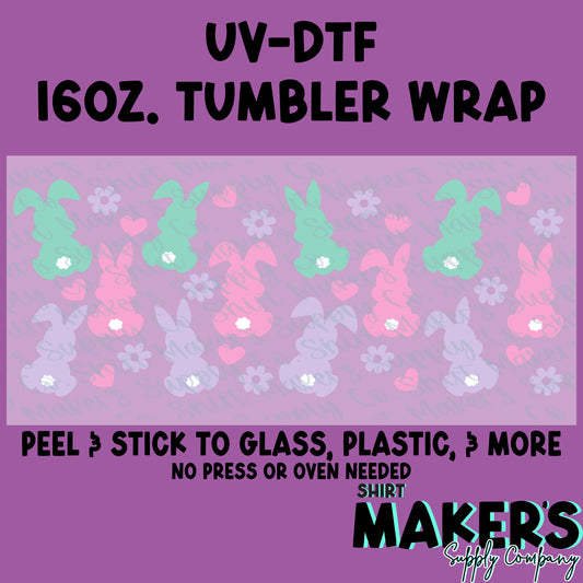 16oz. UV-DTF Easter Pastel Bunnies
