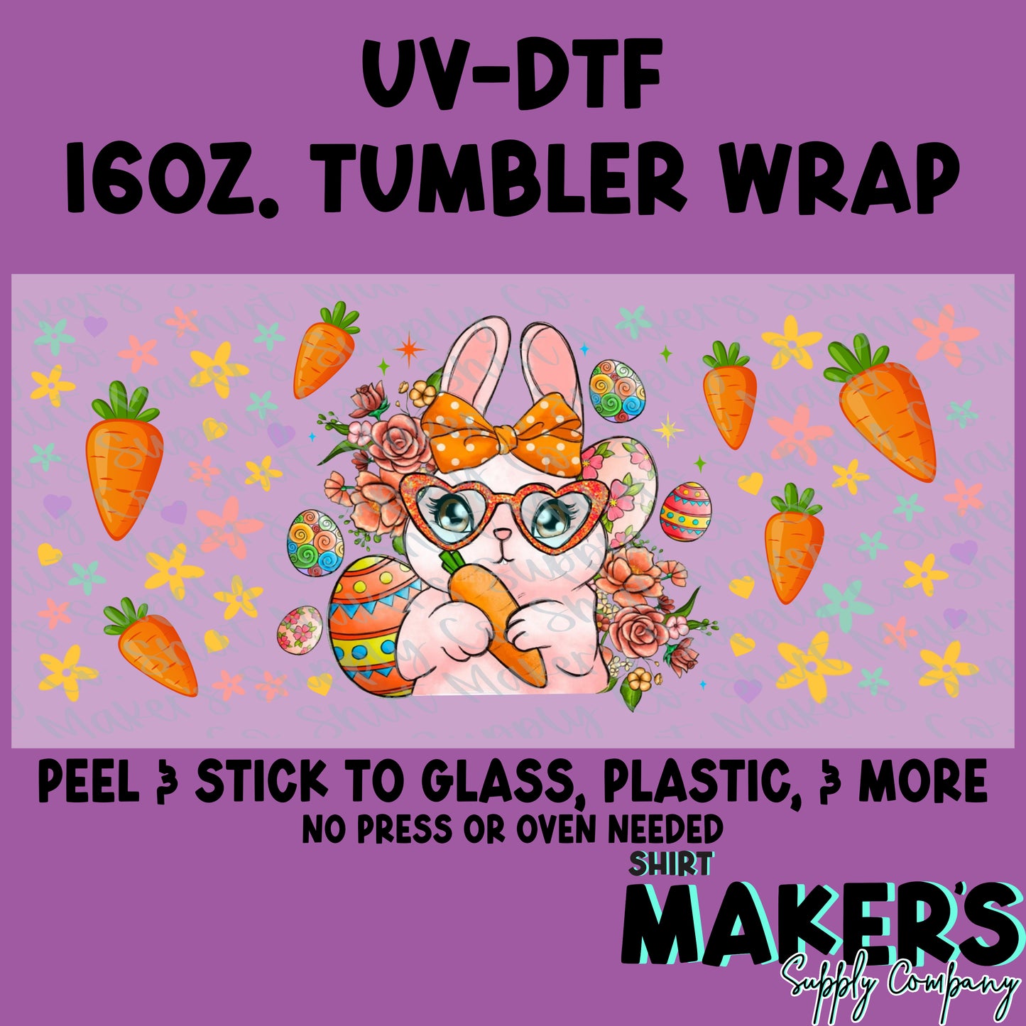 16oz. UV-DTF Easter Bunny Carrots