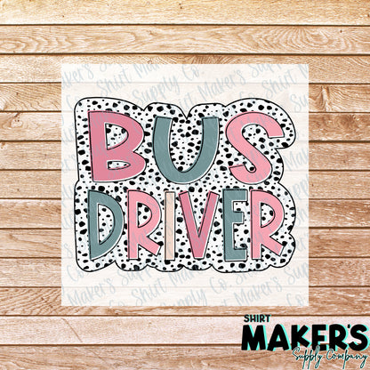 Bus Driver DTF Transfer - or- Hat Patch, Acrylic, Magnet, or Keychain