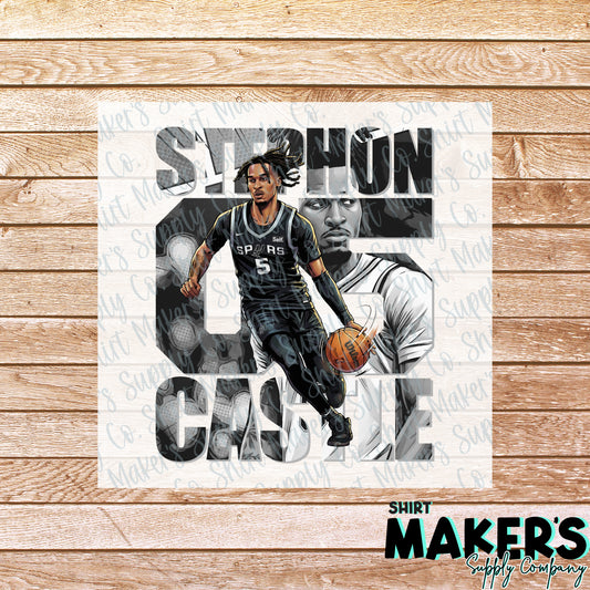 Castle - San Antonio Spurs DTF or UV-DTF Transfer - or- Hat Patch, Acrylic, Magnet, or Keychain