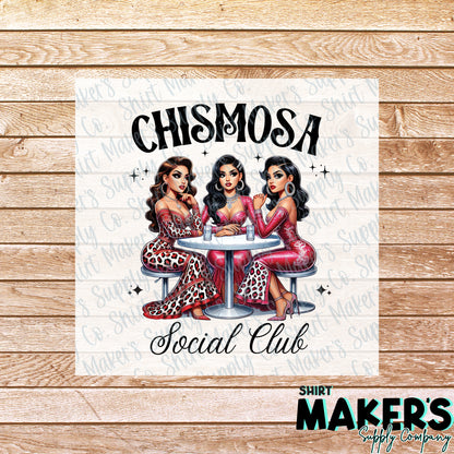 Chismosa Social Club DTF Transfer - or- Hat Patch, Acrylic, Magnet, or Keychain