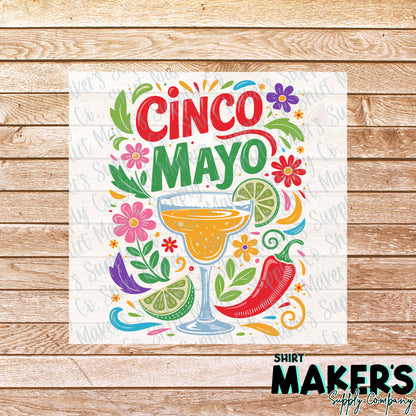 Cinco De Mayo DTF Transfer - or- Hat Patch, Acrylic, Magnet, or Keychain