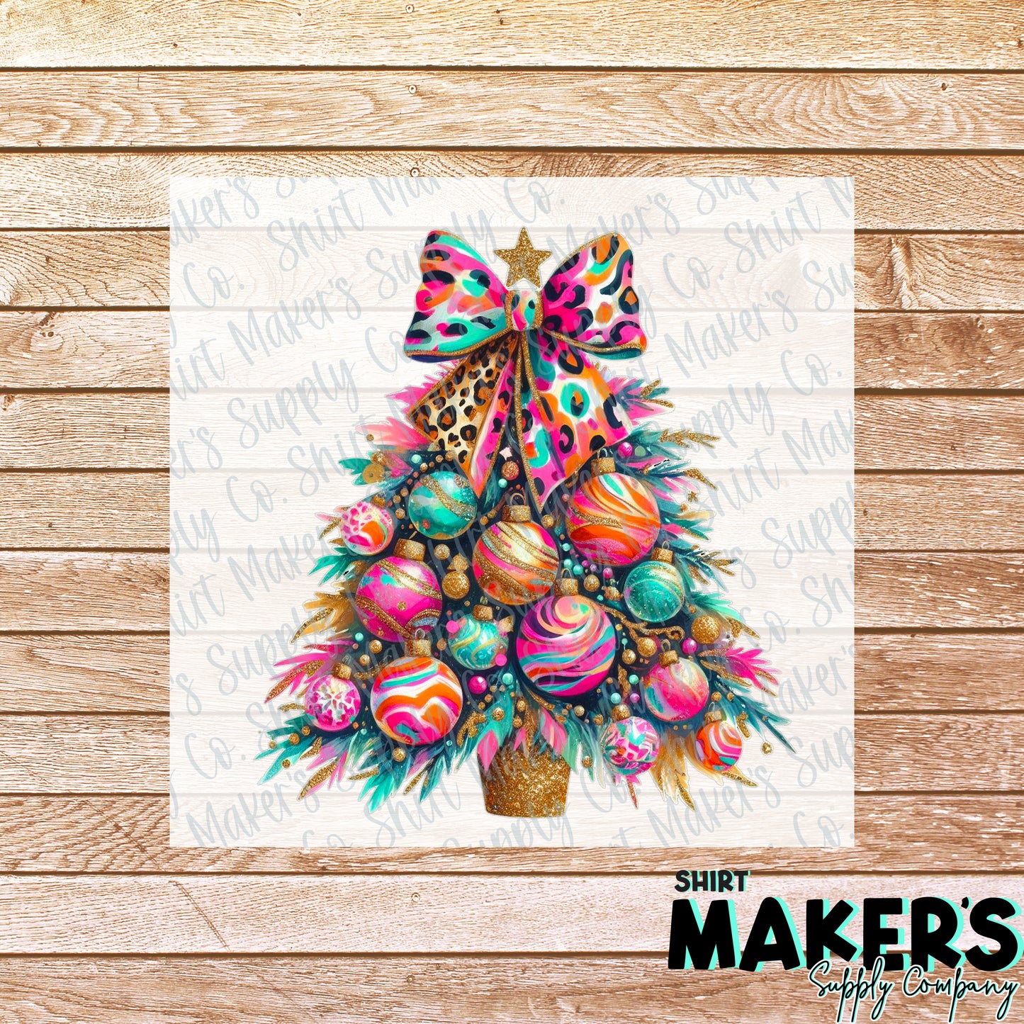 Multi Color Christmas Tree DTF or Sublimation Transfer