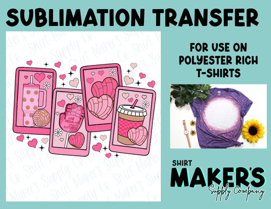 Concha Cards Valentine's Day Sublimation Transfer