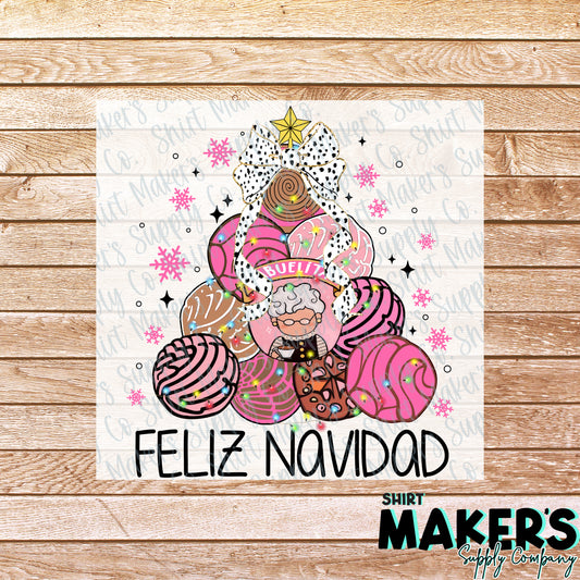 Concha Feliz Navidad DTF or Sublimation Transfer