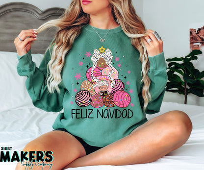 Concha Feliz Navidad DTF or Sublimation Transfer