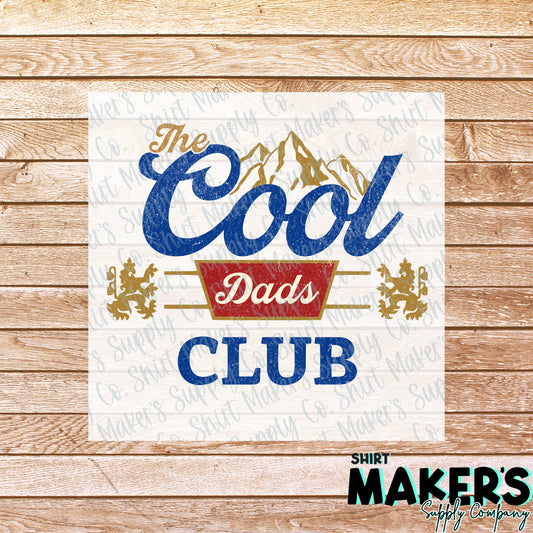 Cool Dad's Club DTF or Sublimation Transfer
