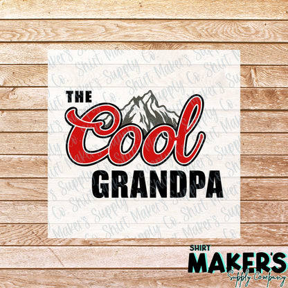 The Cool Grandpa DTF Transfer - or- Hat Patch, Acrylic, Magnet, or Keychain