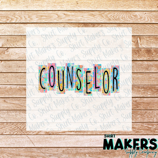 Floral Counselor DTF or Sublimation Transfer