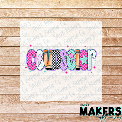 Counselor Retro DTF Transfer - or- Hat Patch, Acrylic, Magnet, or Keychain