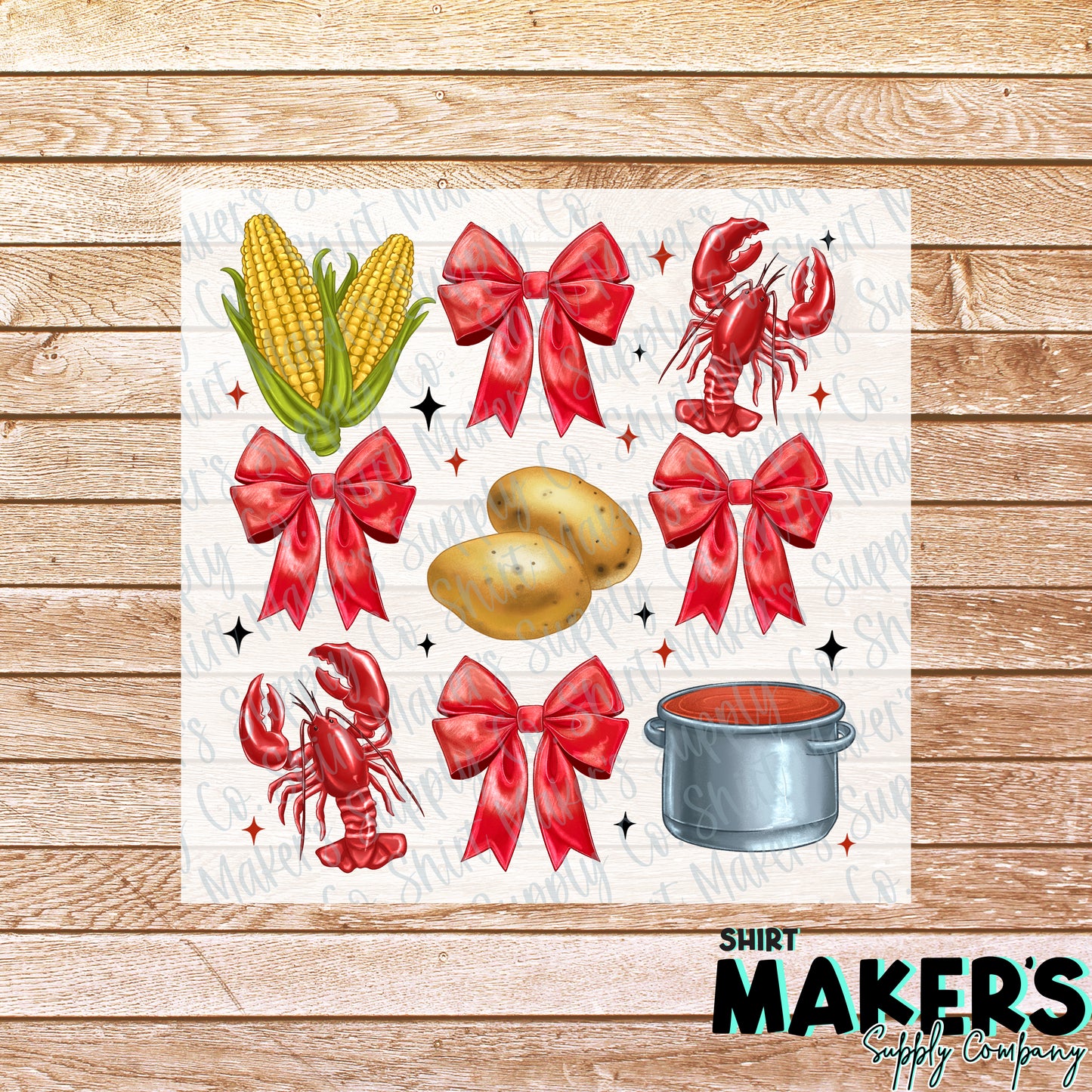 Crawfish Boil Coquette DTF or Sublimation Transfer