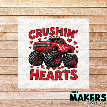 Crushin Hearts Valentine's Day DTF Transfer - or- Hat Patch, Acrylic, Magnet, or Keychain