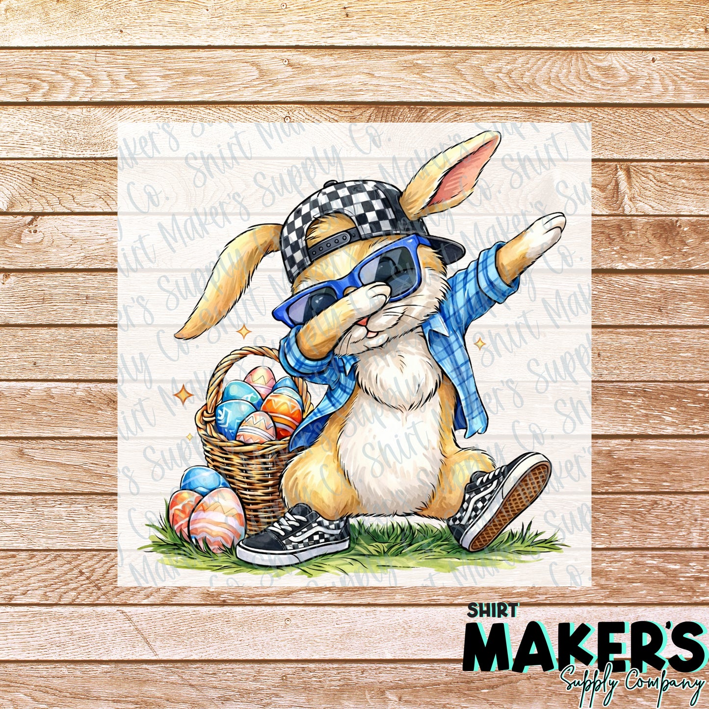 Bunny Dab DTF or UV-DTF Transfer - or- Hat Patch, Acrylic, Magnet, or Keychain