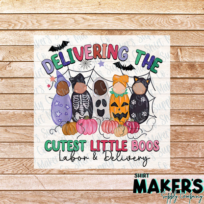 Delivering the Cutest Little Boos DTF Transfer - or- Hat Patch, Acrylic, Magnet, or Keychain