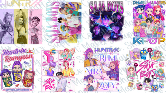 K-Pop Demon Hunters Youth DTF Gang Sheet