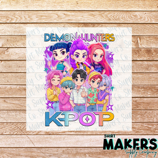 K-Pop Demon Hunters DTF or Sublimation Transfer