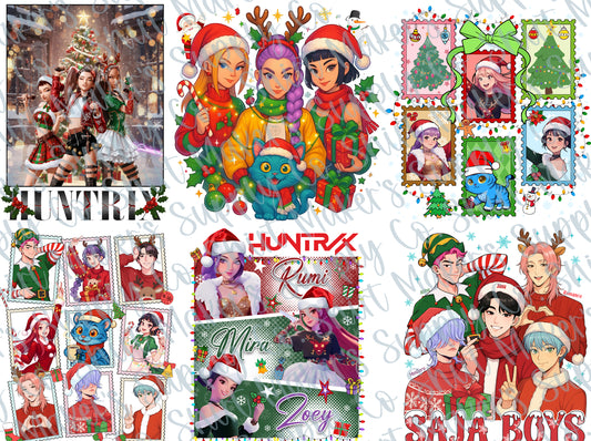 KPop Demon Hunters Christmas Adult #2 2025 DTF Gang Sheet