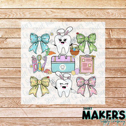 Easter Dental Coquette DTF Transfer - or- Hat Patch, Acrylic, Magnet, or Keychain