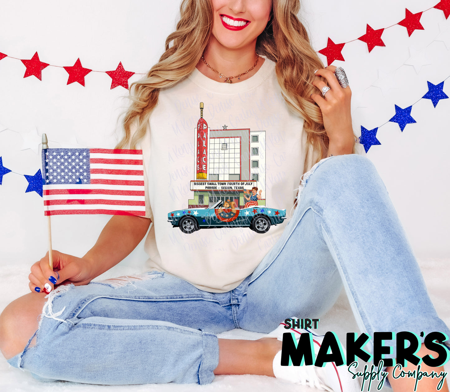 Seguin 4th of July Parade Mayor Donna in front of The Palace T-Shirt
