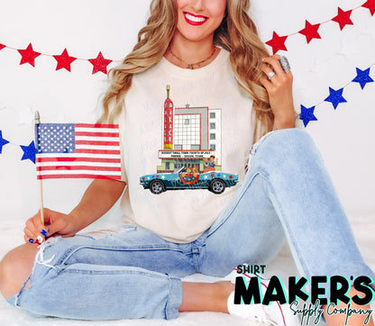 Seguin 4th of July Parade Mayor Donna in front of The Palace T-Shirt