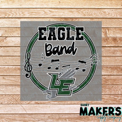 Luling Eagle Band DTF or UV-DTF Transfer - or- Hat Patch, Acrylic, Magnet, or Keychain