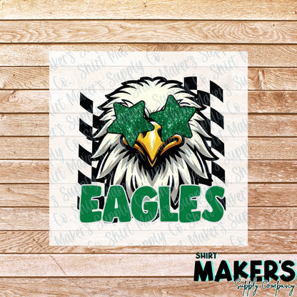 Luling Eagles Star Checker DTF Transfer - or- Hat Patch, Acrylic, Magnet, or Keychain