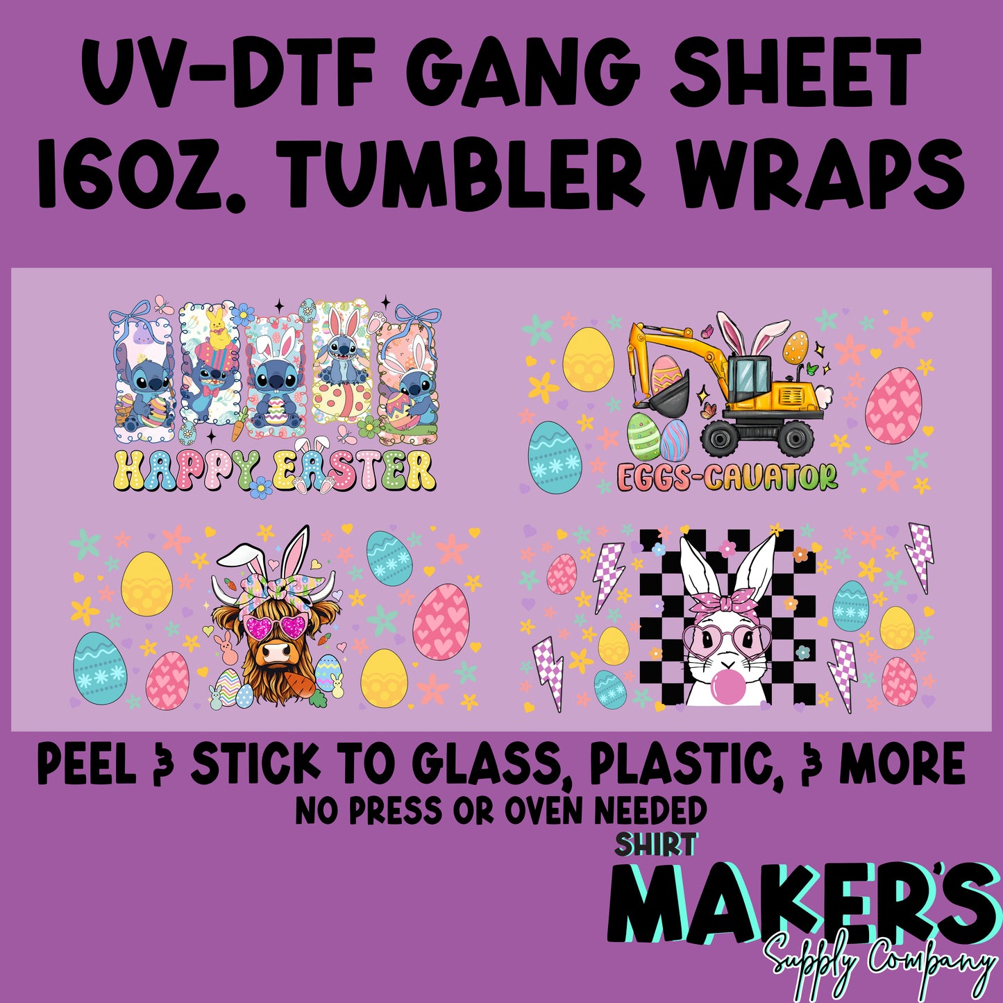 Easter #2 16oz. Tumbler Wrap UV-DTF Gang Sheet