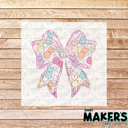 Happy Easter Bow DTF Transfer - or- Hat Patch, Acrylic, Magnet, or Keychain