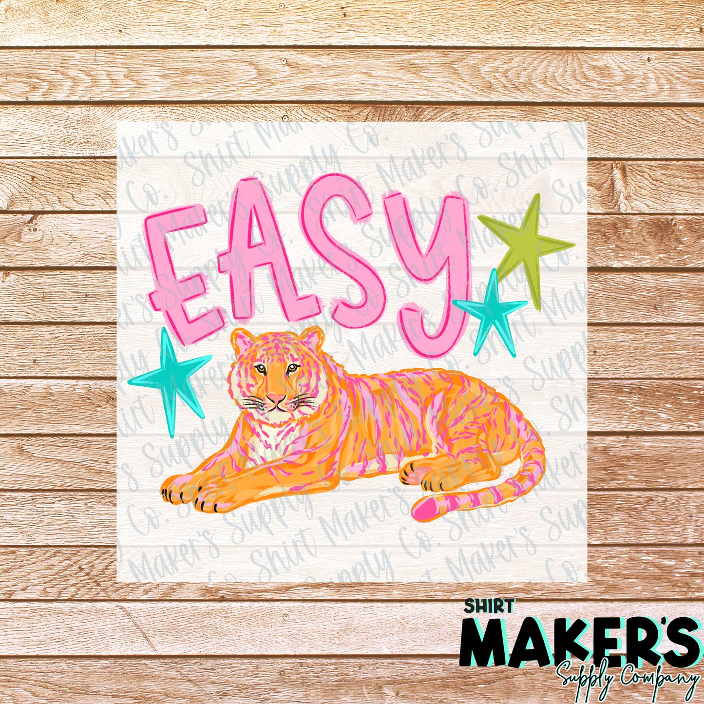 Easy Tiger DTF or UV-DTF Transfer - or- Hat Patch, Acrylic, Magnet, or Keychain