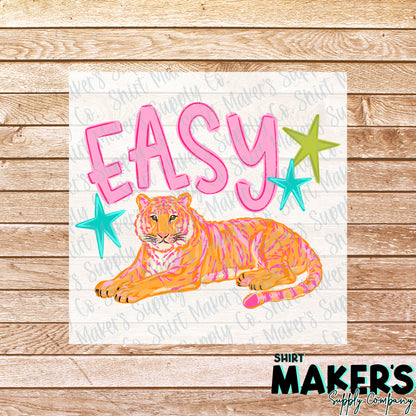 Easy Tiger DTF or UV-DTF Transfer - or- Hat Patch, Acrylic, Magnet, or Keychain