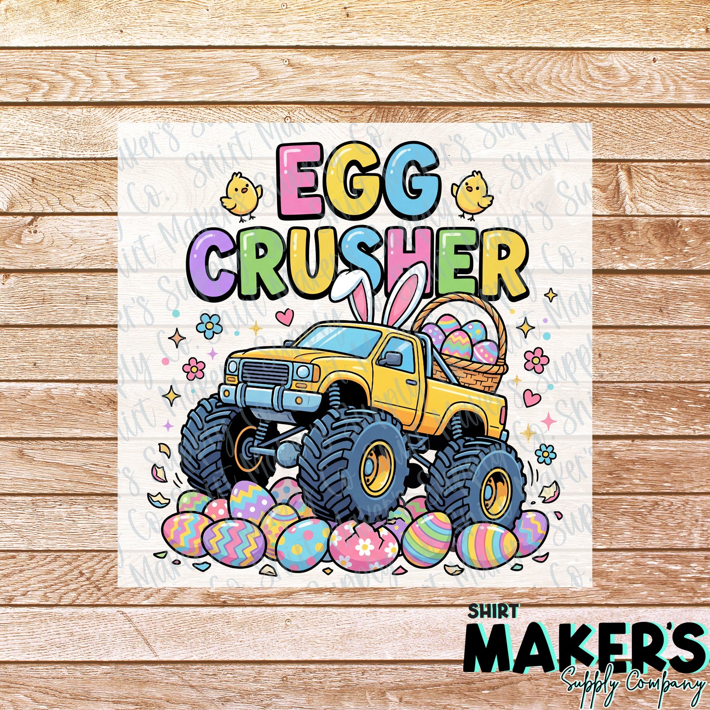 Egg Crusher DTF or UV-DTF Transfer - or- Hat Patch, Acrylic, Magnet, or Keychain
