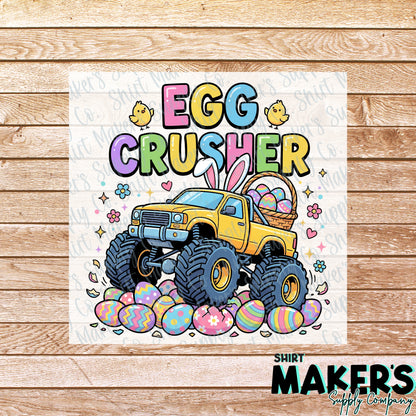 Egg Crusher DTF or UV-DTF Transfer - or- Hat Patch, Acrylic, Magnet, or Keychain