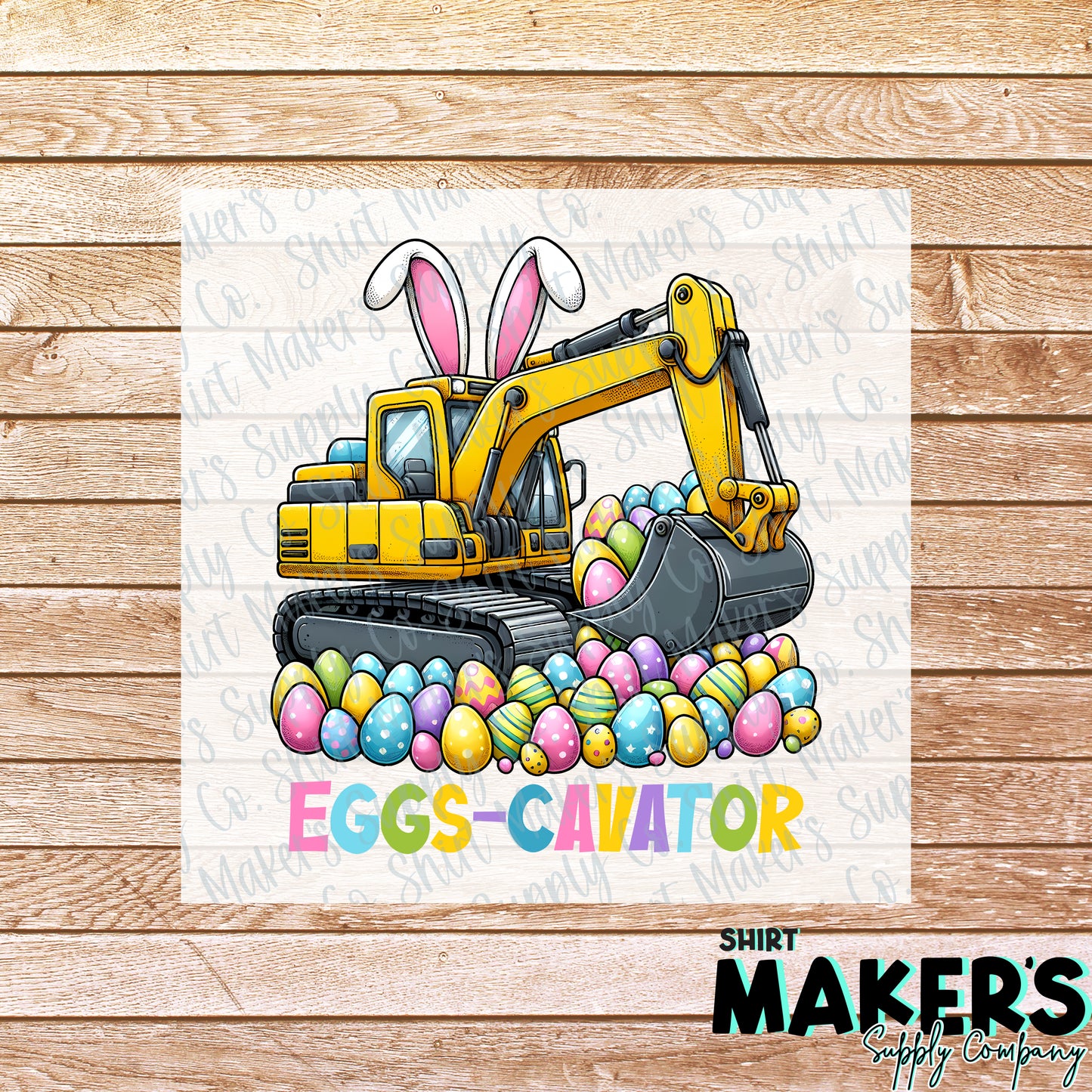 Easter Eggs Cavator DTF or Sublimation Transfer