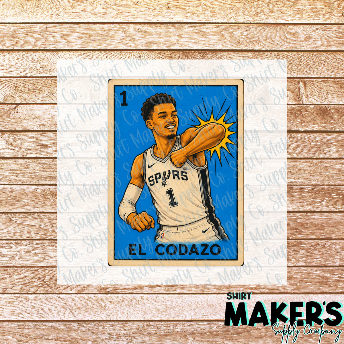 El Codazo Wemby Elbow - San Antonio Spurs DTF, UV-DTF, or Sublimation Transfer