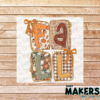 Fall DTF Transfer - or- Hat Patch, Acrylic, Magnet, or Keychain