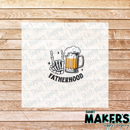 Father Beer Pocket DTF Transfer - or- Hat Patch, Acrylic, Magnet, or Keychain