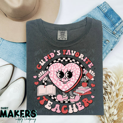 Cupid's Favorite Teacher Valentine's Day DTF or Sublimation Transfer