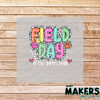Let the Games Begin Field Day DTF Transfer - or- Hat Patch, Acrylic, Magnet, or Keychain