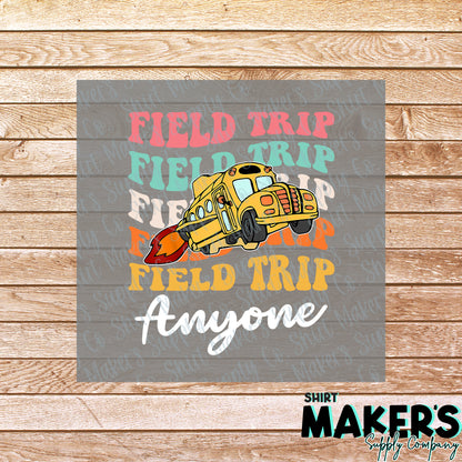 Field Trip Bus DTF Transfer - or- Hat Patch, Acrylic, Magnet, or Keychain