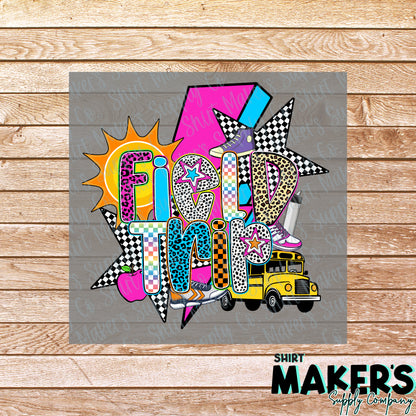 Field Trip Retro DTF Transfer - or- Hat Patch, Acrylic, Magnet, or Keychain