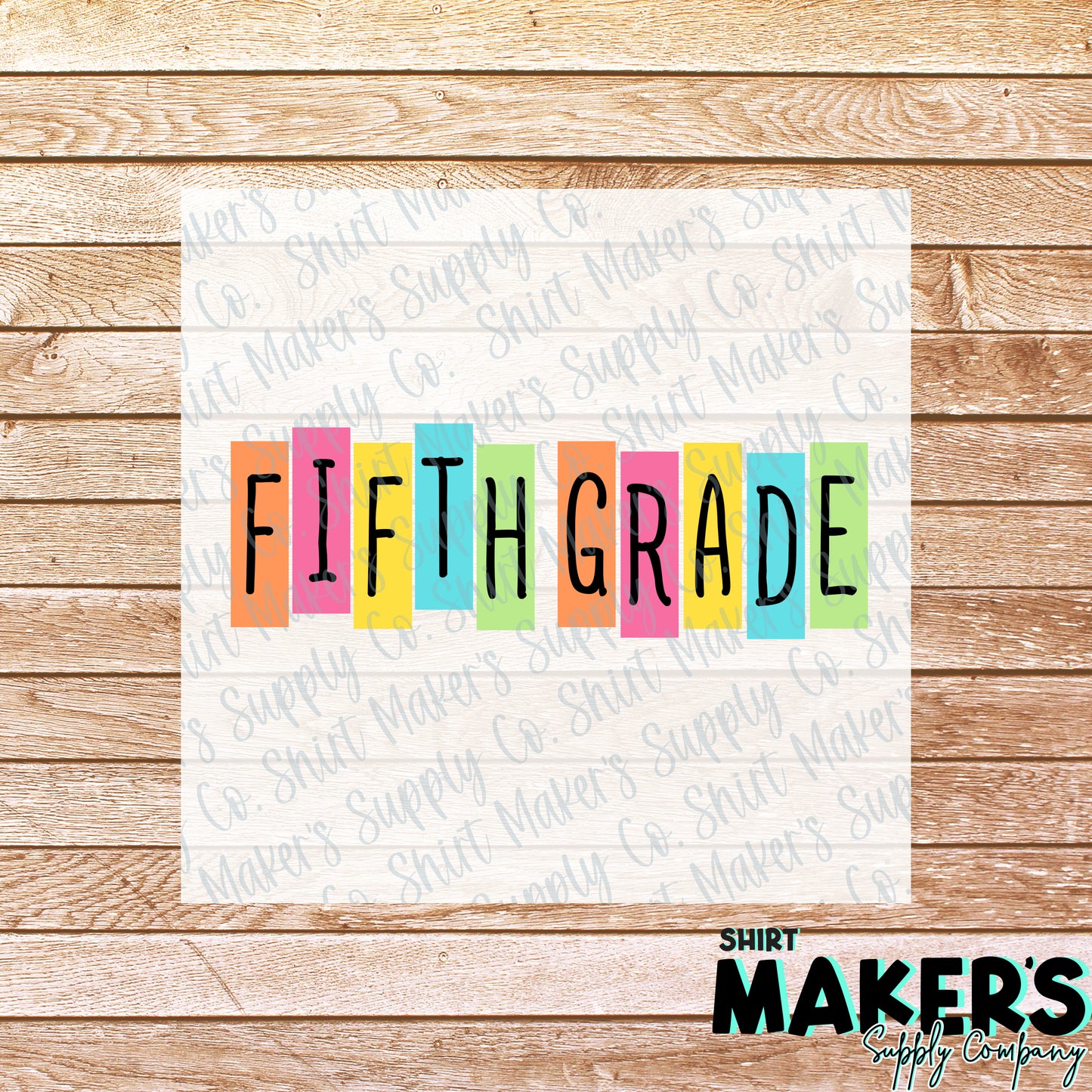 5th Grade Retro Tiles DTF or Sublimation Transfer