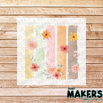 Floral Watercolor DTF Transfer - or- Hat Patch, Acrylic, Magnet, or Keychain