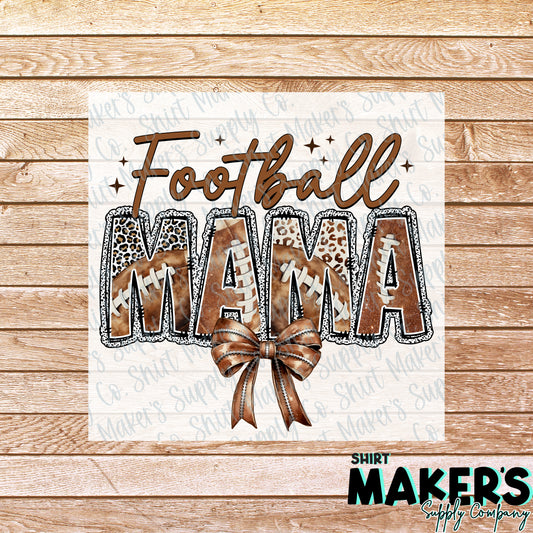 Football Mama Bow DTF or Sublimation Transfer