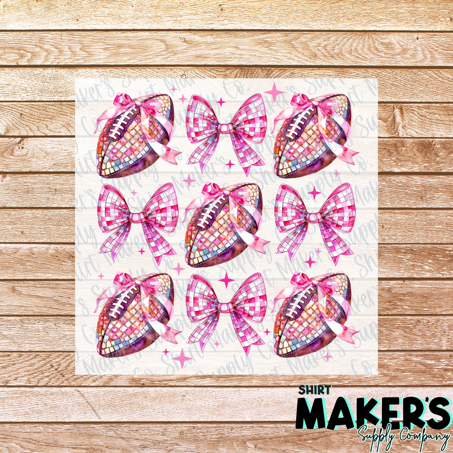 Football Sequin Coquette DTF or Sublimation Transfer