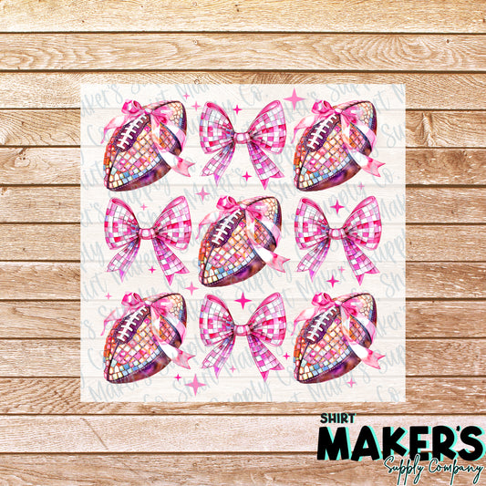 Football Sequin Coquette DTF or Sublimation Transfer