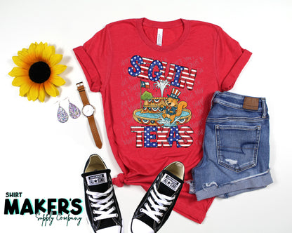 BELLA + CANVAS Seguin Fountain 4th of July T-Shirt