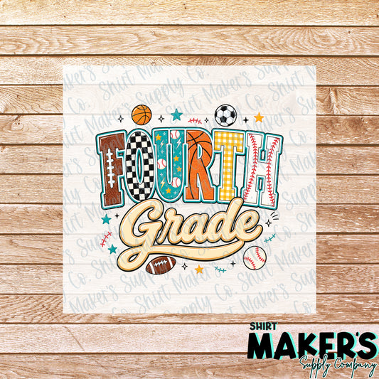 Fourth Grade Boys  DTF Transfer - or- Hat Patch, Acrylic, Magnet, or Keychain